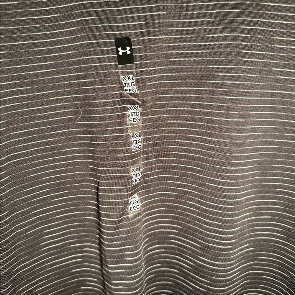 UNDER ARMOUR - Men’s Striped Tech Tee - Black Stripe - 2XL - NWT - Picture 3 of 9